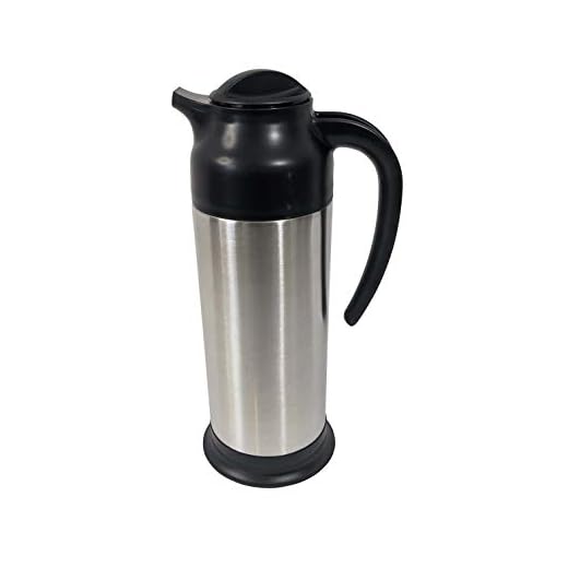 Update International (SV-70) 24 Oz Black and Stainless Cream Server,Clear