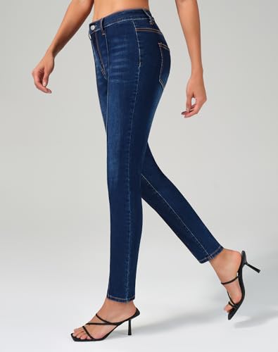 roswear Skinny Jeans for Women High Waisted Stretchy Front Seam Vintage Denim Pants2