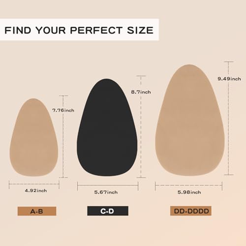 Adhesive Bra Tape, Boobtape, 3 Pairs Push Up Sticky Boob Tapes for Large Breasts A-G Cup with Nipple Pasties2