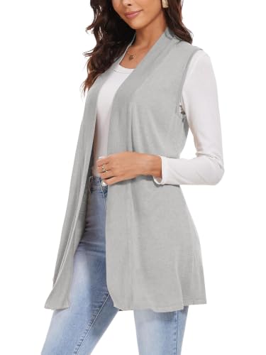 Image of Spicy Sandia Womens Sleeveless Long Knit Cardigan Vest
