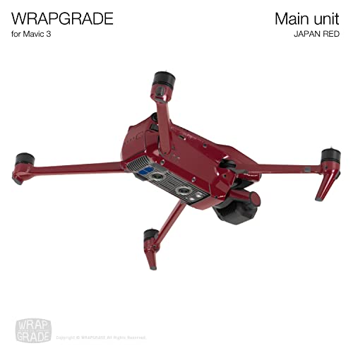 Image of WRAPGRADE Full Skin Stickers for DJI Mavic 3 / Mavic 3 Classic (Japan RED)