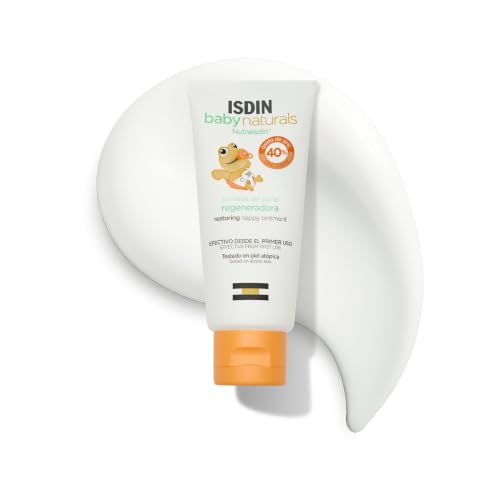 ISDIN Baby Naturals Pomada del Pañal Regeneradora, Protege y Regenera la Piel Sensibilizada, con 40% Zinc, 100 ml