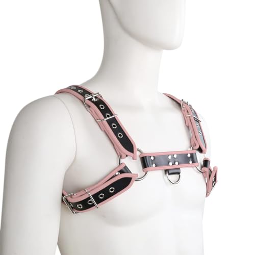 Punk PU Leather Harness for Man Adjustable Leather Harness Body Chest Half Harness Punk Belt Clubwear Costume3