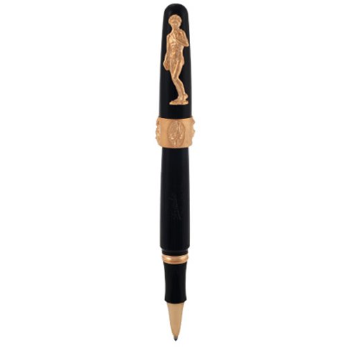 StipulaDavid Rollerball Black w/ Rose Gold Trim