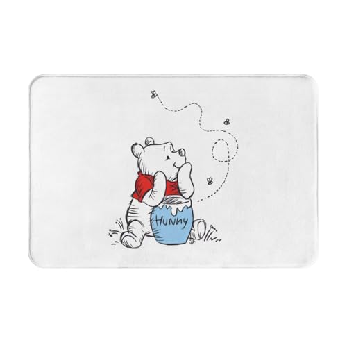 玄関マット くまのプーさん (1) トイレマット バスマット 吸水速乾 滑り止め 抗菌 防臭 丸洗い可能 おしゃれ ふわふわ 柔らかい 40×60cm
