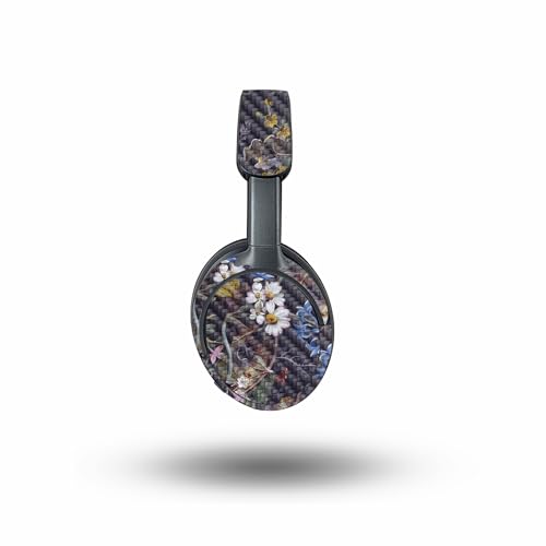 Image of MightySkins Carbon Fiber Skin Compatible with Bose QuietComfort Ultra - Midnight Blossom | Protective, Durable Textured Carbon Fiber Finish | Easy to Apply