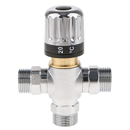 Válvula mezcladora termostática G3/macho para control de temperatura 8