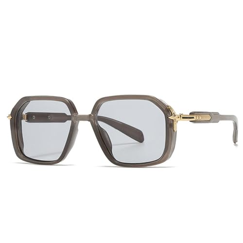 Lunettes de soleil rétro à rivets et verres dégradés mode unisexe