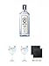 Produktbild Bombay Original Dry Gin WHITE 0,7 Liter + Gin Sul Copo Ballon Glas 1 Stück + Gin Sul Copo Ballon Glas 1 Stück + Schiefer Glasuntersetzer eckig ca. 9,5 cm Ø 2 Stück