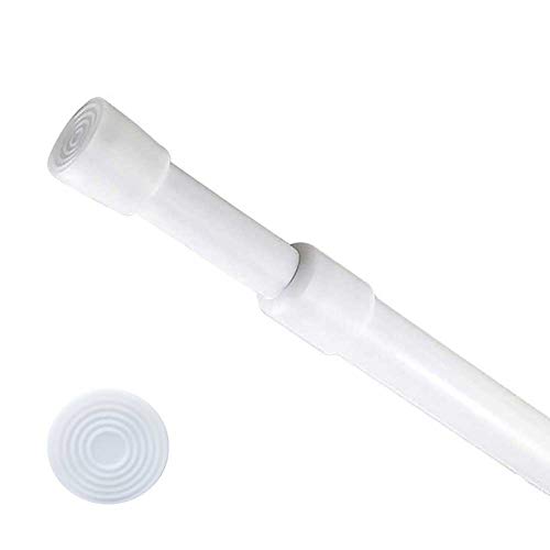 Spring Tension Curtain Rod, 28-43 Inches Short Rod Doorway Curtain Rod,spring loaded Adjustable Curtain Tension Rod,for Kitchen Window Tier Valance Covering Bathroom ï¼ŒWhite