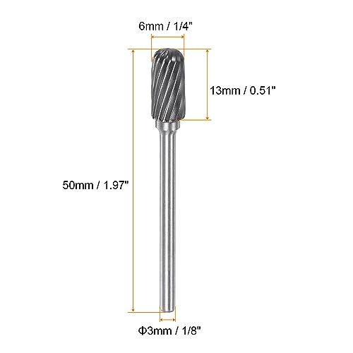 10 Puntas Rotatorias de Carburo HARFINGTON 3mm x 6mm miniatura 2