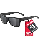 ALPINA KACEY - Verspiegelte und Bruchsichere Sonnenbrille Mit 100% UV-Schutz Für Erwachsene, all black matt, One Size