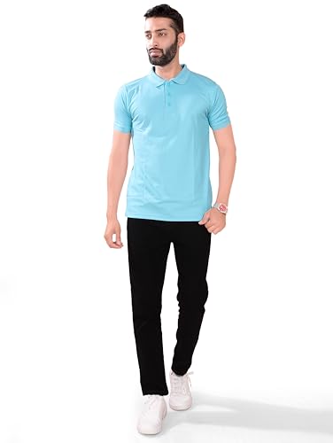 Image of Ancnt Insider Men's Knitted Casual Half Sleeves Regular Fit Polo T-Shirt | Collared T-Shirt for Men