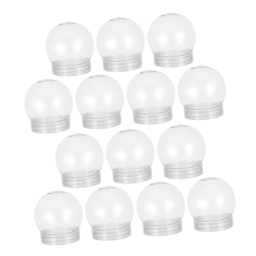MUSISALY 14 Boules à Neige Vides en Plastique Pet Transparent 150 Ml avec Couvercle Étanche, Kit DIY pour Loisirs Créatifs, Décoration Fête et Rangement...