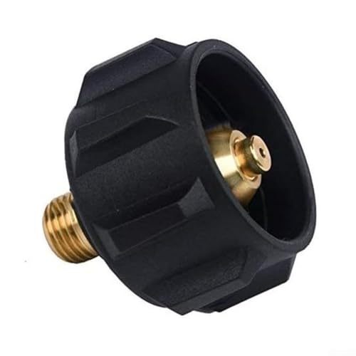 Conector de válvula reguladora de propano con interfaz de latón para cocinar al aire libre y camping, correa adaptadora de gas para conexión segura del tanque y control de flujo mejorado