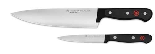 Image of WUSTHOF Gourmet 2-Piece Chef's Knife Set,Black