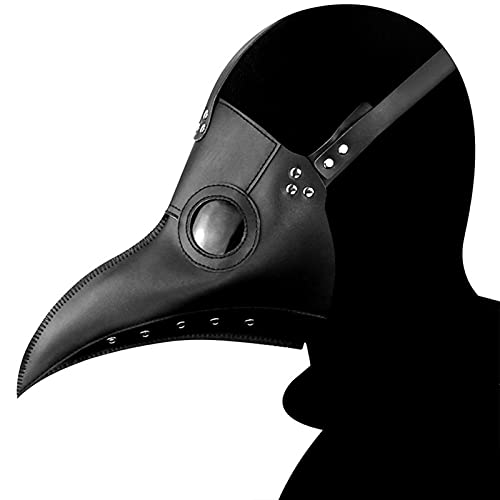 【OCCASIONI APPLICABILI】 Maschera nera con naso lungo a faccia intera, adatta per carnevale, feste in maschera, Natale, Halloween, feste in maschera, feste punk, ecc.