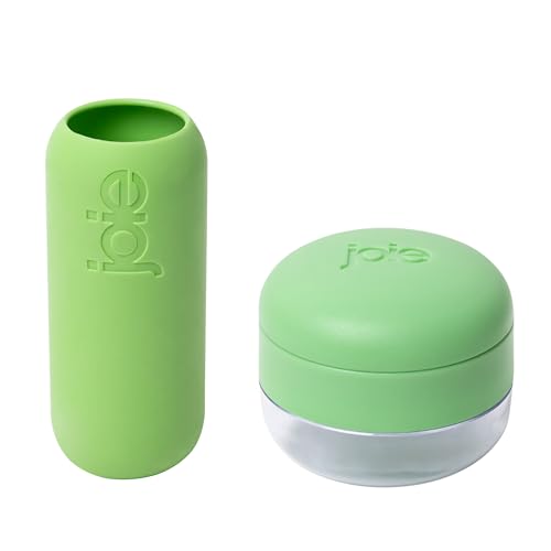Joie Garlic Press and Chopper with Storage Container, Stainless Steel Blades, Green (Garlic Peeler and Chopper), Colors May Vary by Joie - Image 2
