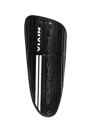 Image of Nivia Plain Encounter Stockings (White /Black) Medium Performance Shin Guards for Young Kids and Adults (Black) Size-Medium