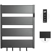K&KALONZO Towel Warmer for Bathroom, Wall-Mounted Heated Towel Rack with Built-in Timer, Waterpro...