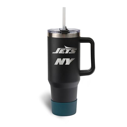Image of The Memory Company Officially Licensed NFL - New York Jets 46oz Game Day Tumbler with Laser Engraved Team Logo