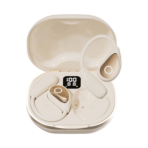 QJF Open Ear Earbuds Nude Skin Tone, Bluetooth 5.4 Wireless...