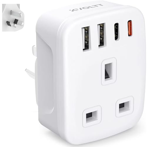 UK to Australia plug adapter with USB - 2 USB C [PD20W] Fast Charge, UK to China plug adapter - New Zealand plug adaptor, Australian plug adaptor from UK for Chinese Argentina NZ AUS etc (Type I)
