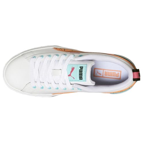 PUMA Kids Girls Mayze Nail Glam Lace Up Sneakers Shoes Casual - White4