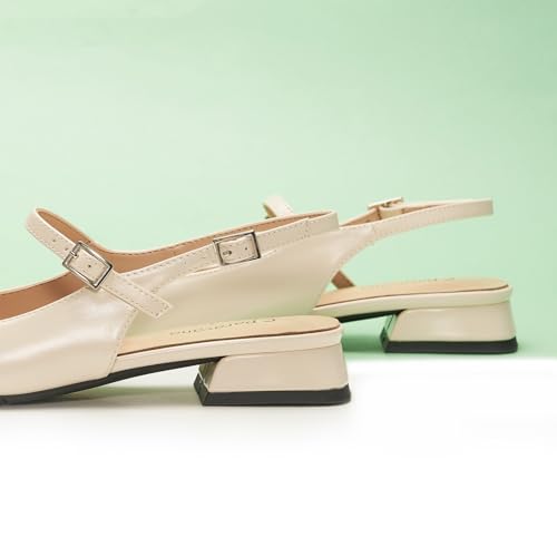Image of C.Paravano Slingback Flats | Slingback Sandals for Women | Sandals Flats | Adjustable Ankle Strap Shoes