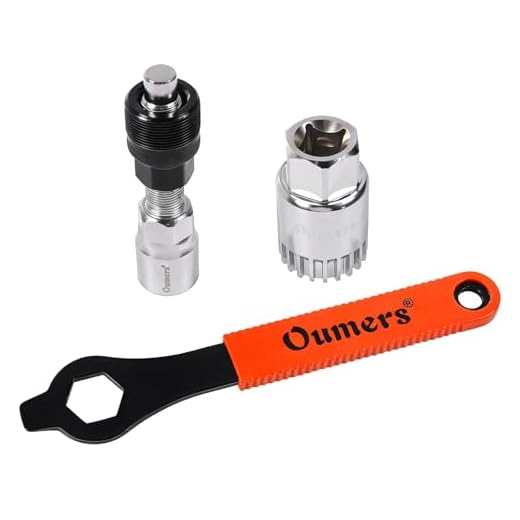 Oumers Fahrrad Crank Extractor/Arm-Entferner und Innenlager-Entferner mit 16mm Schraubenschlüssel. Professionelle Fahrrad Repair Tool Kit