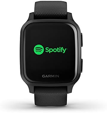 Garmin Venu Sq Music Edition GPS Smartwatch with All-day Health Monitoring and Fitness Features, Built-in Sports Apps and More, Black with Slate Bezel (Renewed)