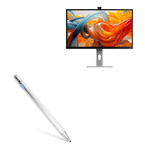 BoxWave Stylus Pen Compatible with Alogic Clarity Pro Touch (27 in) - AccuPoint Active Stylus, Electronic Stylus with Ultra Fine Tip - Metallic Silver