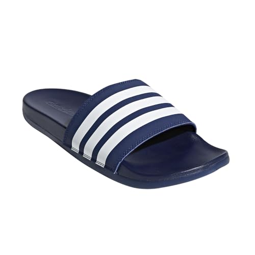Image of adidas Performance Men's Adilette Comfort Sandal, Dark Blue /White /Dark Blue, 11 M US