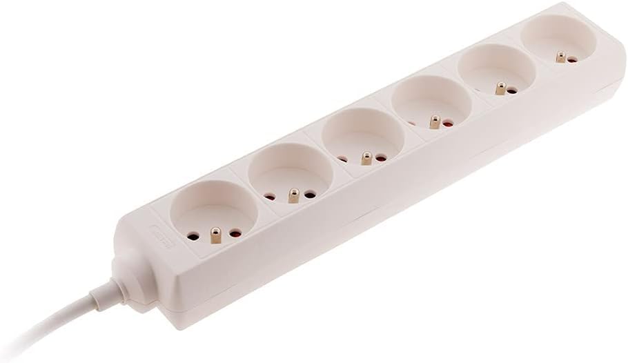 Bloc 6 prises Zenitech 16A 2P+T blanc en lot de 5 pour équiper toute la maison