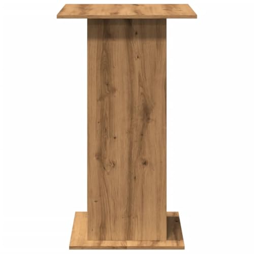 Table de bar en chêne Artisan 60x60x102 cm avec étagères de cuisine compactes