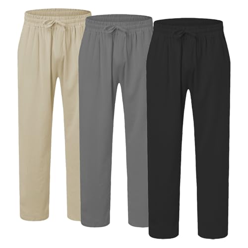 Pantalon de travail cargo homme stretch multipoches lot de 3 décontracté - 3