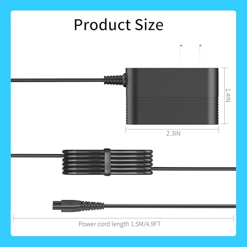 5V Charger for Remington Shaver Compatible with Remington XR7000 XR7120 XR1770-1TV Razor and Wet/Dry Bald Head Shaver Adapter Power Cord