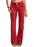 Features: mid rise, wide-leg, straight leg, cargo, corduroy, dressy, mid rise, colored. These mid-rise denim work pants feature a flattering bootcut leg shape that elongates the legs and accentuates your curves. The double button mid waist design ens...