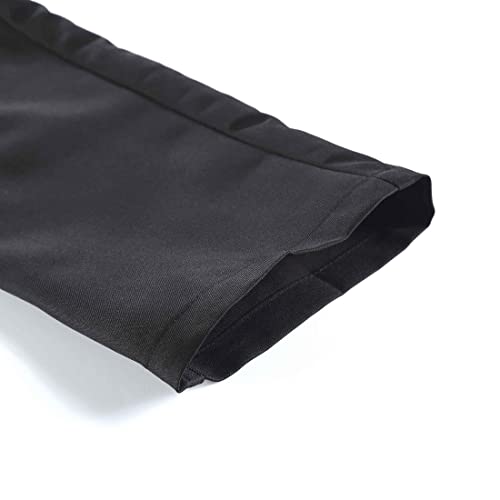 Image of Bienzoe Boys School Uniform Pants: Kids Adjustable Waist Flat Front Dress Trouser Suspender Pack