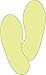 Accuform PTS472 Polyester Vinyl Floor Sign, Legend"(Foot Prints)", 6" Length x 6" Width x 0.010" Thickness, Glow, 6" Height, 6" Wide, 6" Length, Vinyl, 6x6, (Pack of 2)
