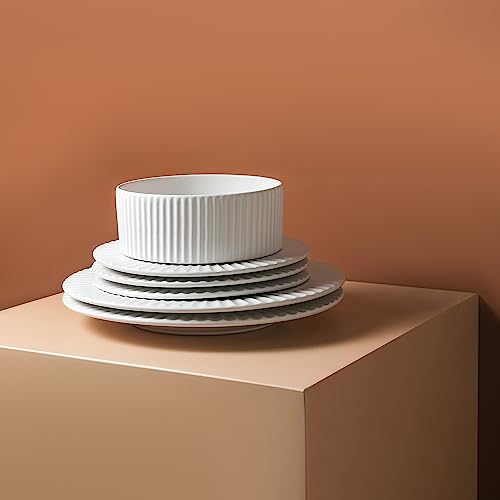 Image of Christian Siriano Lusso 16-Piece Dinnerware Set Stoneware, White