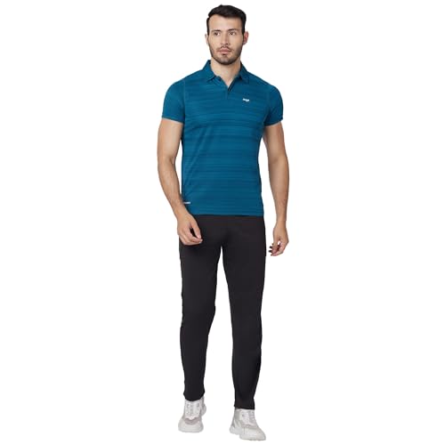 Image of berge' Mens Polyester Dry Fit Collar Wave Stripe Polo Tshirts for Men, Quick Drying & Breathable Fabric, Gym Wear & Workout Tees|Collar Tshirt for Men|Slim Fit Half Sleeve Tshirt|Polo Neck Tshirts