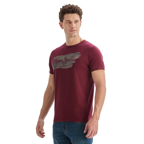 Image of Pepe Jeans Men T-Shirt|Cotton|Slim Fit