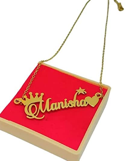 YAM ARTS Personalized/Customized Single Name Crown & Heart Brass Necklace Unisex Adult I Letter Name l Custom Necklace l Initial Name I Gift for His/Her/Love/Gift to Personalized Name (B0C4K53HNW) Amazon Price History, Amazon Price Tracker