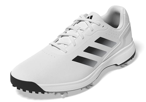 adidas Hombre Traxion Response Golf Shoes, FTWR White/Core Black/Silver Met., 43 1/3 EU