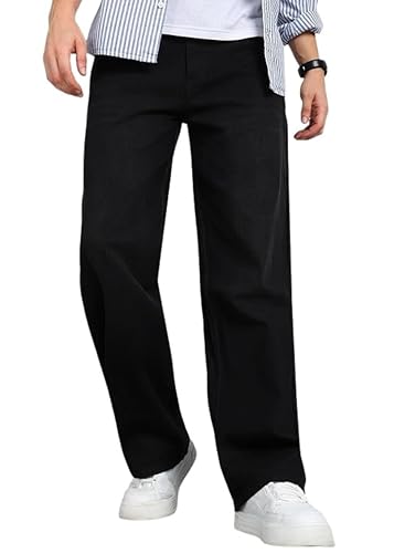 Image of JAAR Men's Baggy Jeans - Relaxed Fit Streetwear Denim Pants | Oversized Wide-Leg Mid Rise Jeans