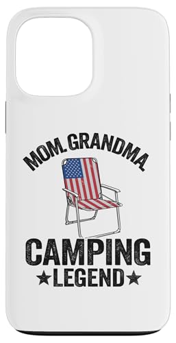 Mom Grandma Camping Legend �A�����J���� ���f�B�[�X �L�����v �X�}�z�P�[�X iPhone 13 Pro Max �p