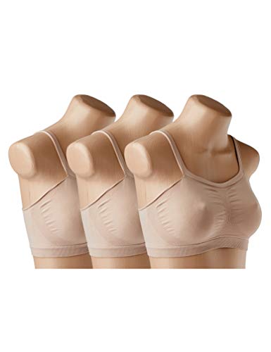 Kit 3 Tops Bandinis, Hanes, Feminino, Blush, P