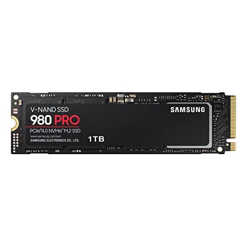 Samsung 980 PRO SSD 1TB PCIe 4.0 NVMe Gen 4 Gaming M.2 Internal Solid State Drive Memory Card, Maximum Speed, Thermal Control MZ-V8P1T0B/AM