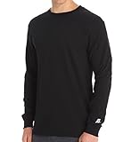 Russell Athletic Men's Basic Cotton Long Sleeve Tee, Black, XXX-Large